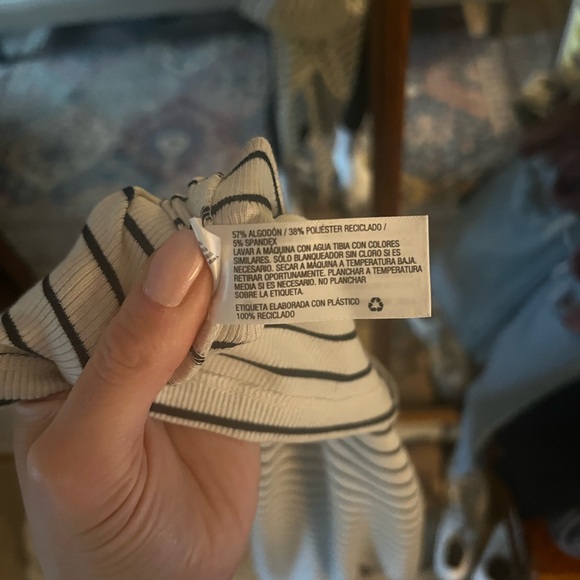 Striped High-Neck Ribbed Dress - Picture 4 of 5